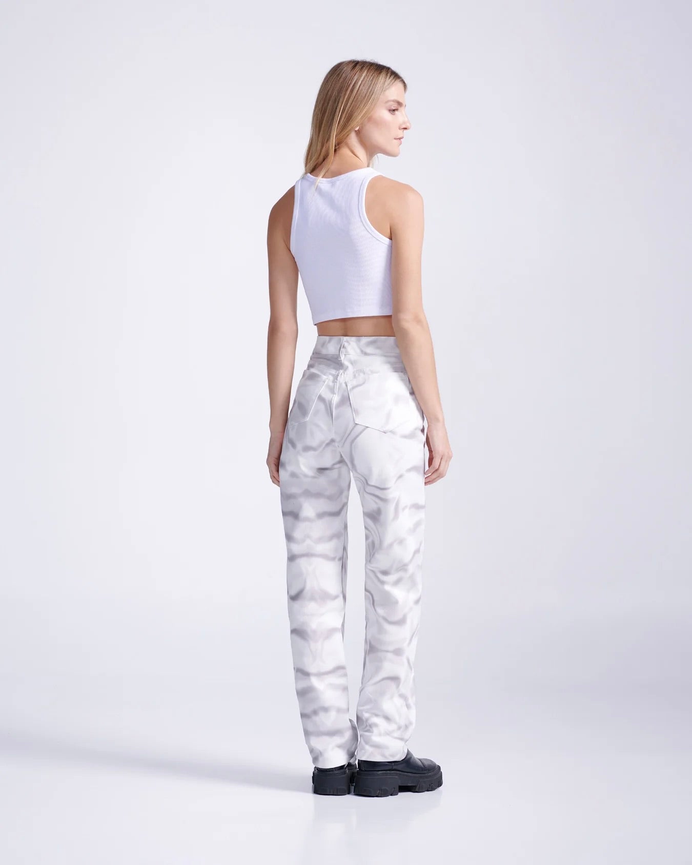 WHITE VORTEX PANTS