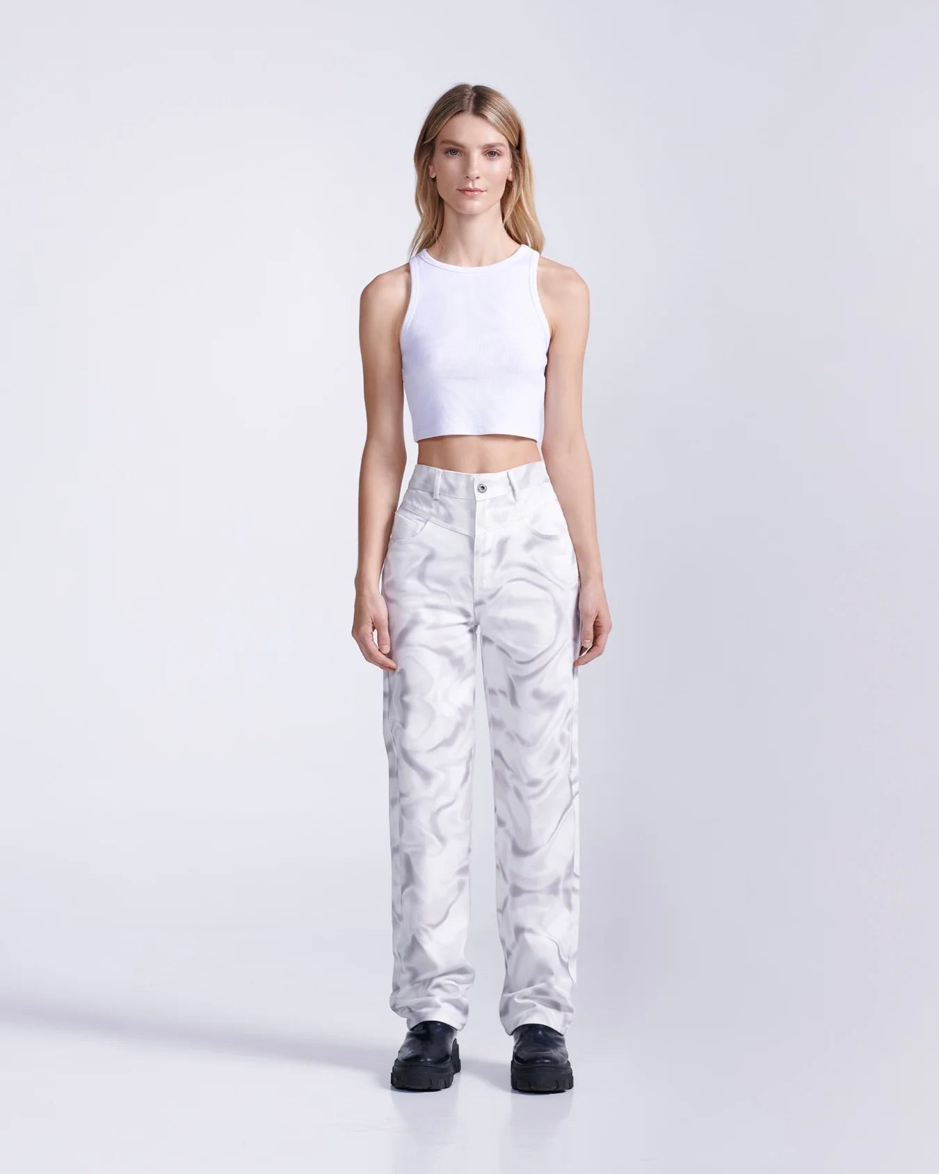 WHITE VORTEX PANTS